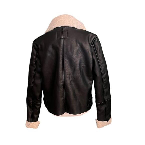 NWOT BlankNYC Aviator Faux Leather Jacket – Sz Med - Picture 6 of 8